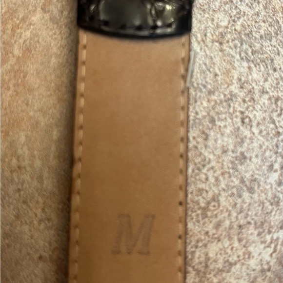 WCM NEW YORK Italian Calfskin croc embossed size medium women's Brn leather EUC - Picture 10 of 16